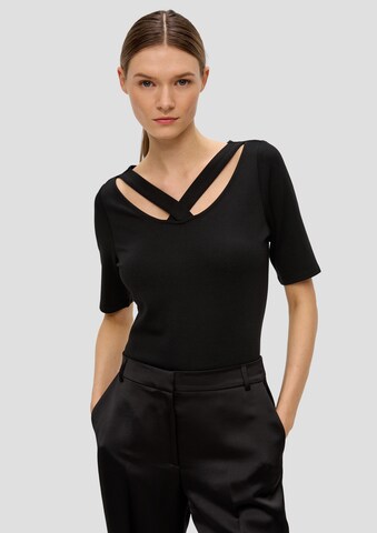 s.Oliver BLACK LABEL Shirt in Zwart: voorkant