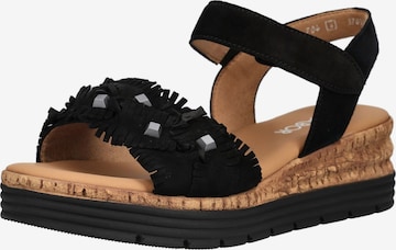 GABOR Sandalen met riem in Zwart: voorkant
