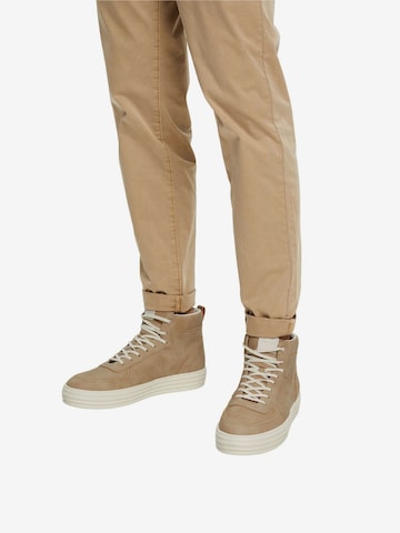 ESPRIT - Zapatillas deportivas altas en beige: frente