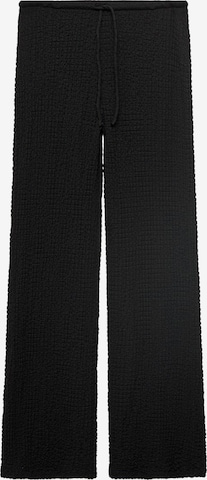 Largi Pantaloni 'VERONICA' de la MANGO pe negru: față