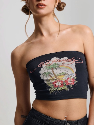 Ed Hardy Τοπ 'Paradise' σε μαύρο