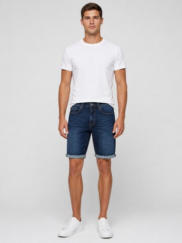 Regular Jean 'Herren Jeansshorts Boxeur des Rues Palm Bay, Slim Fit, Dunkelblau, Goldene Nähte' Boxeur des Rues en bleu