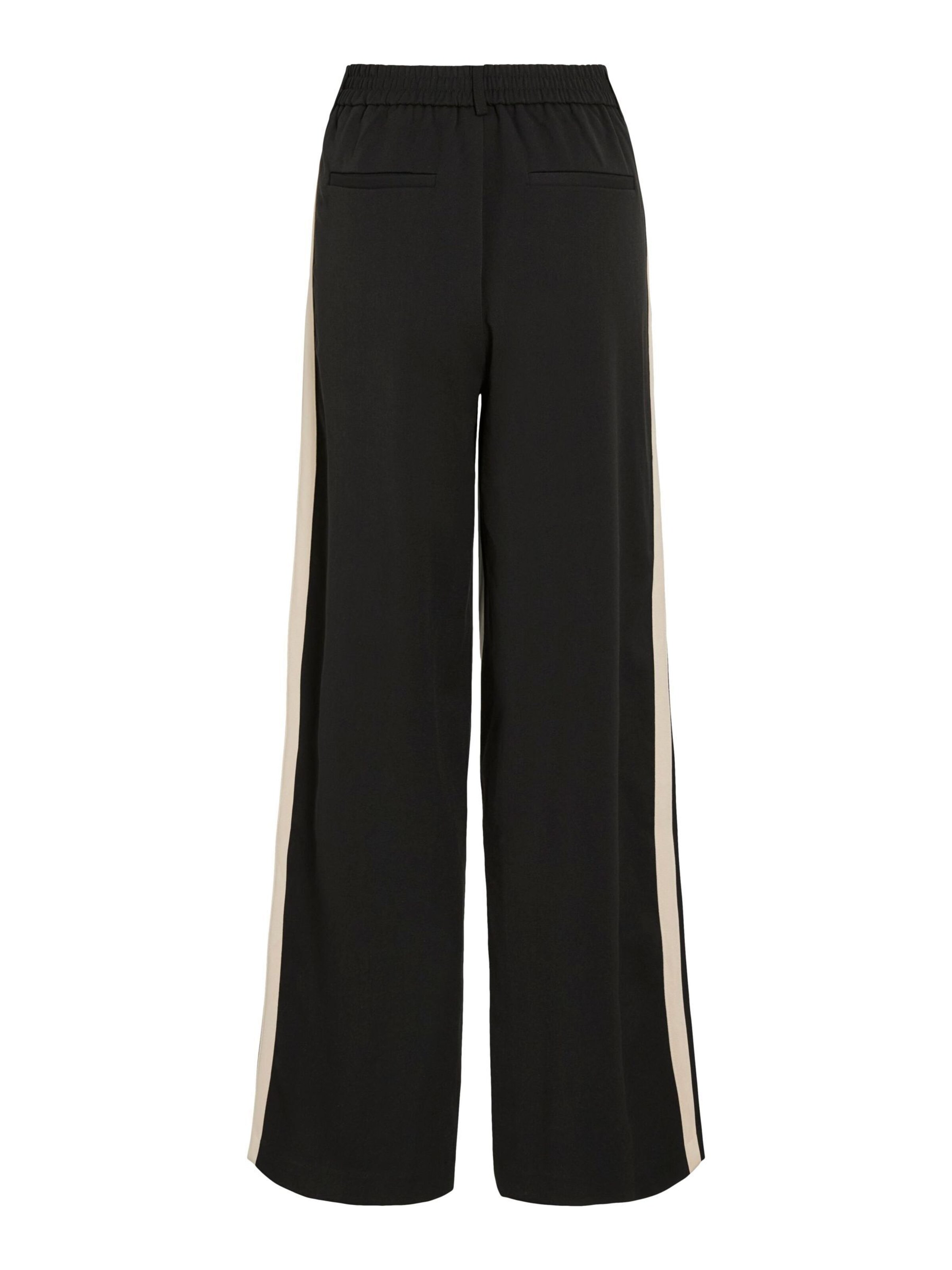 VILA Wide leg Broek in Zwart
