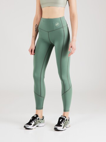 MAMMUT - Skinny Calças de desporto 'Massone' em verde: frente