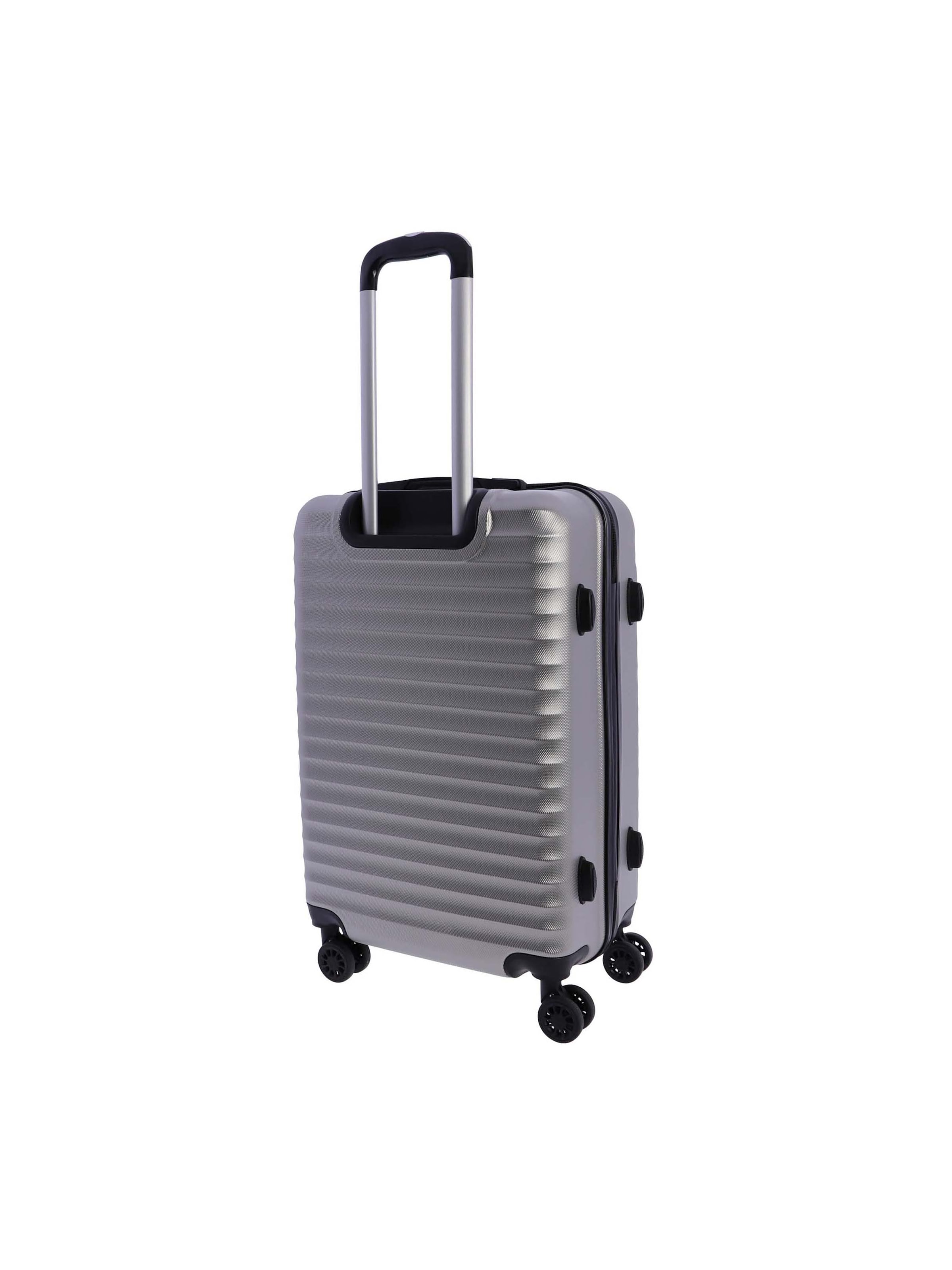 Don Algodon - Carrito 'DON ALGODON Maleta Mediana 23 kg | Maleta de Viaje Rígida con 4 Ruedas Dobles 360º, Candado TSA y Asa Telescópica | Equipaje Resistente al Agua para Viajes en Avión' en plata