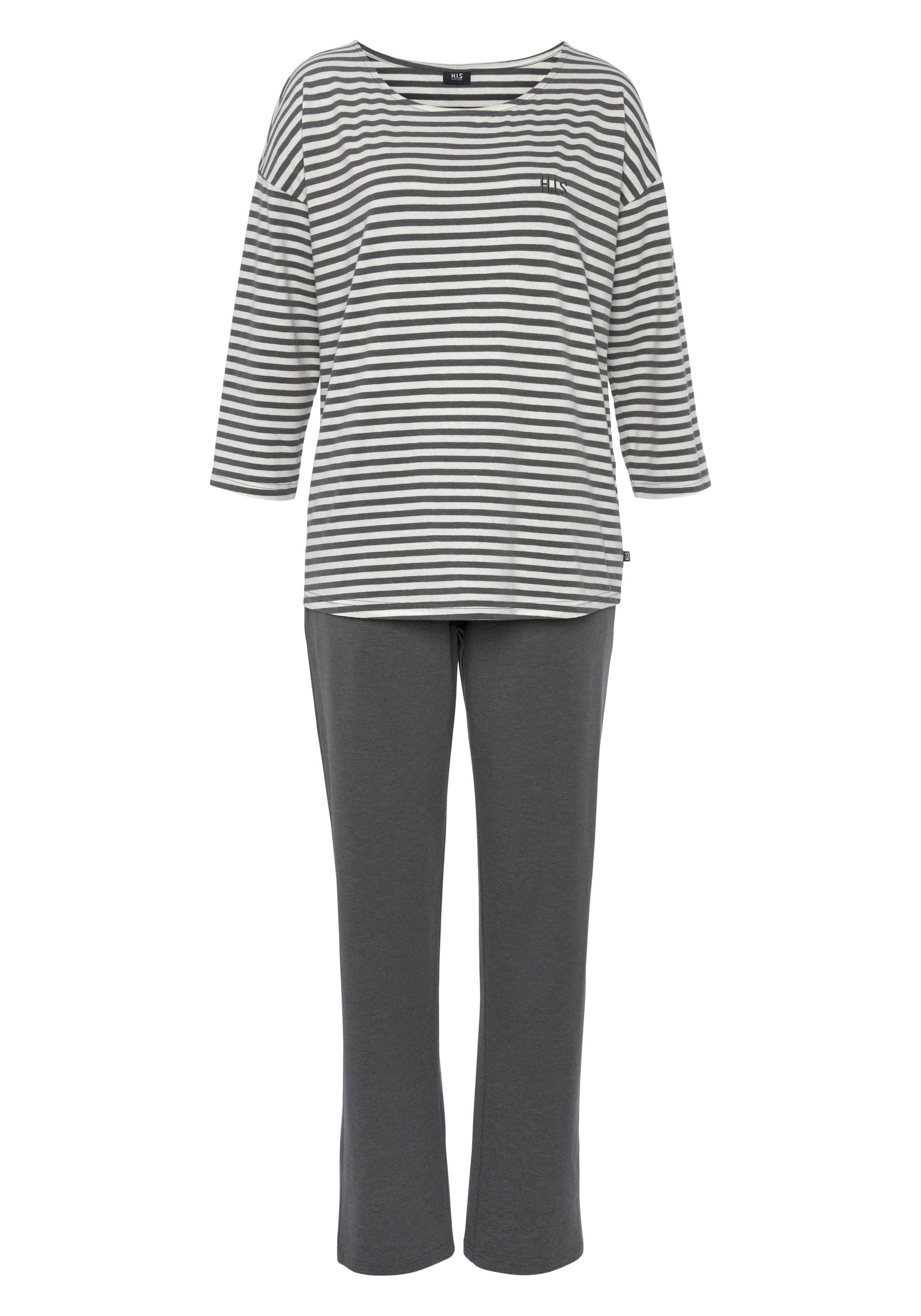 H.I.S Pyžamo – šedá: přední strana