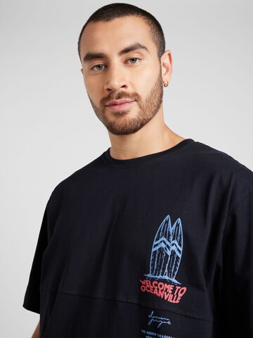 T-Shirt 'Oceanville' Denim Project en noir