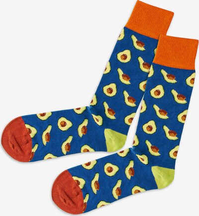 DillySocks Socken in braun / neongelb, Produktansicht