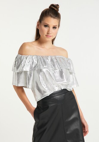 myMo at night Blouse in Silver: front