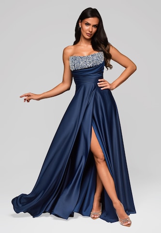 Ombre Avondjurk in Blauw: voorkant