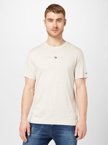 Tommy Jeans - Camiseta en beige: frente