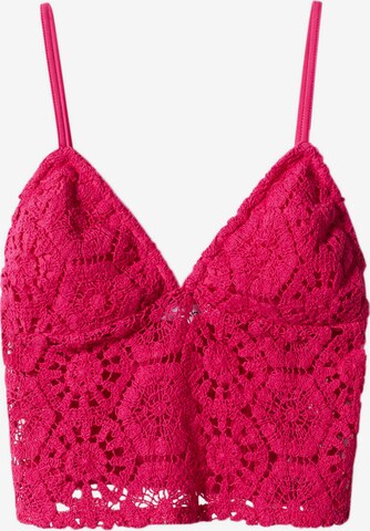 MANGO Knitted Top 'TURQUETA' in Pink: front