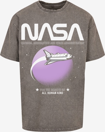 F4NT4STIC T-Shirt 'NASA Shuttle Orbit' in Grau: predná strana