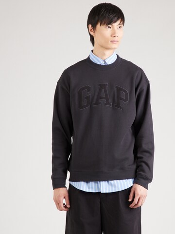 GAP Свитшот 'HERITAGE' в Черный: спереди