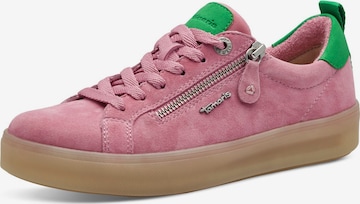 Baskets basses Tamaris en rose : devant