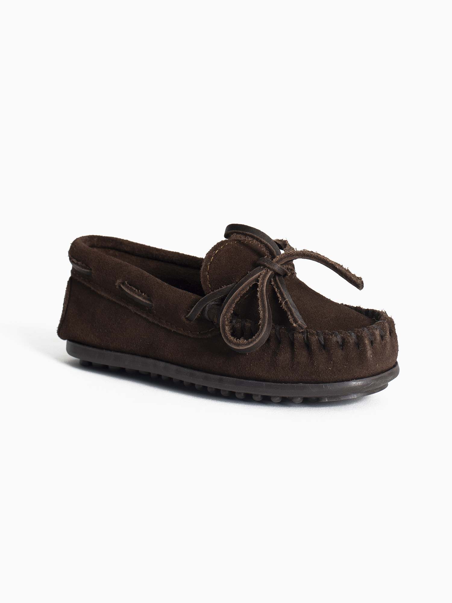 Minnetonka Kilty Moc - Mocassini Bassi In Pelle Per Bambina - Colore Naturale