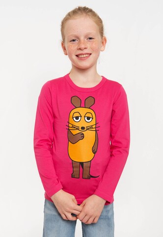 LOGOSHIRT Shirt 'Die Sendung mit der Maus - Die Maus' in Pink: Vorderseite