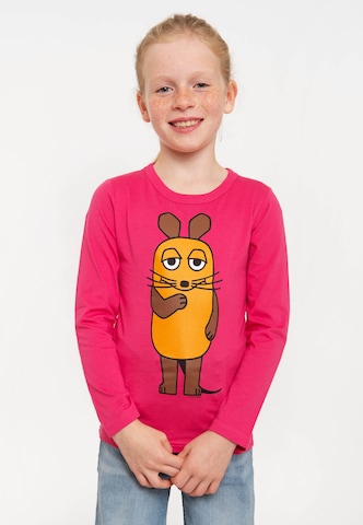 LOGOSHIRT Shirt 'Die Sendung mit der Maus - Die Maus' in Pink: predná strana