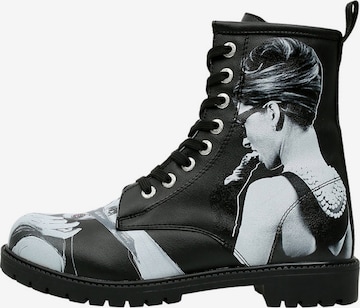 DOGO Schnürstiefel 'DOGO Boots - Go Back to Being Yourself BLACK' in Schwarz: Vorderseite