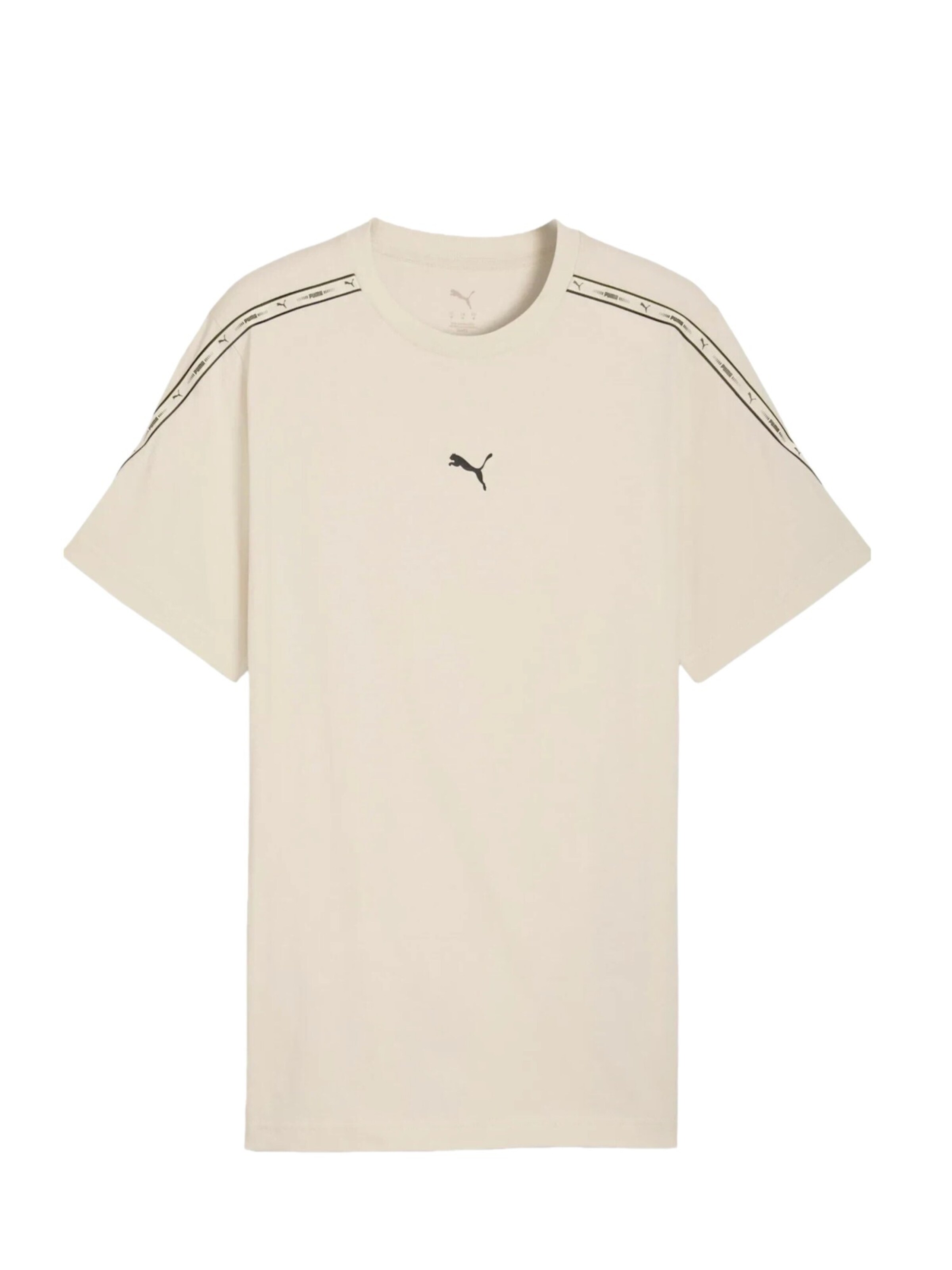 PUMA Shirt 'ESS Tape' in L in de kleur Beige, Productweergave