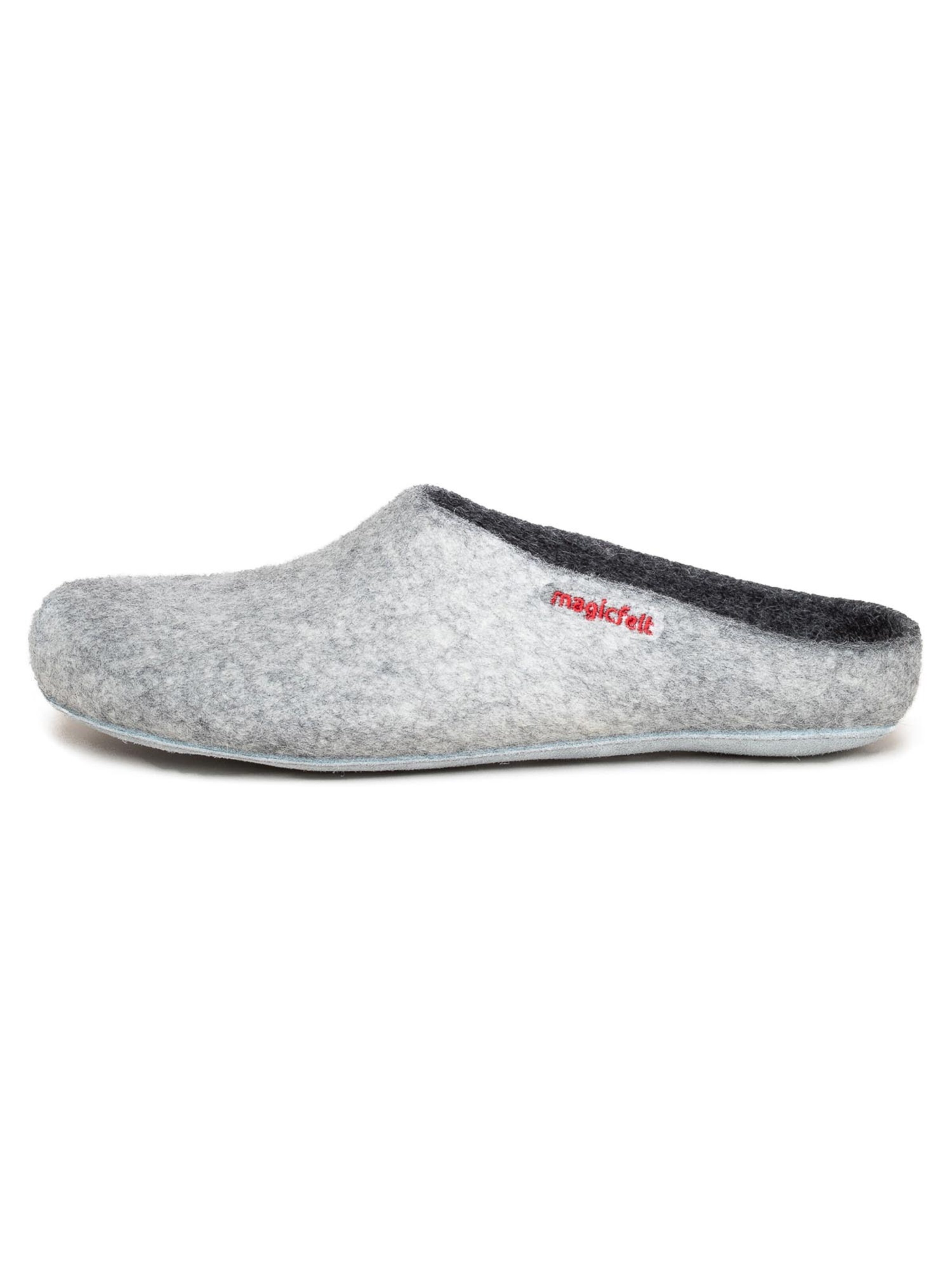 MagicFelt Slippers 'Filz' in Grey: front