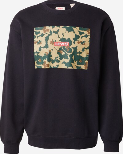 LEVI'S ® Sweatshirt 'Relaxd Graphic Crew' em cáqui / esmeralda / vermelho / preto, Vista do produto