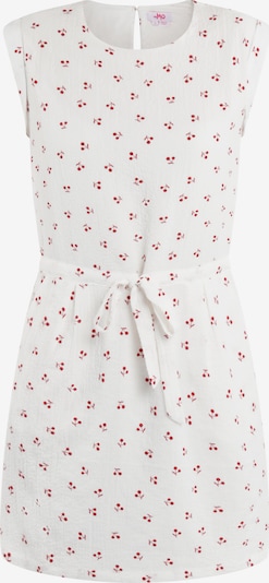 MYMO Лятна рокля в карминено червено / бял памук, Преглед на продукта