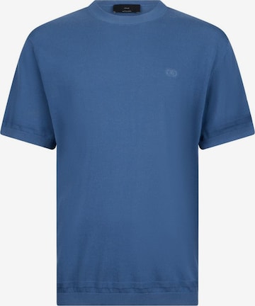 Liu Jo Koszulka 'LIU JO UOMO MAGLIA SHORTCREPE Maglieria' w kolorze niebieski: przód