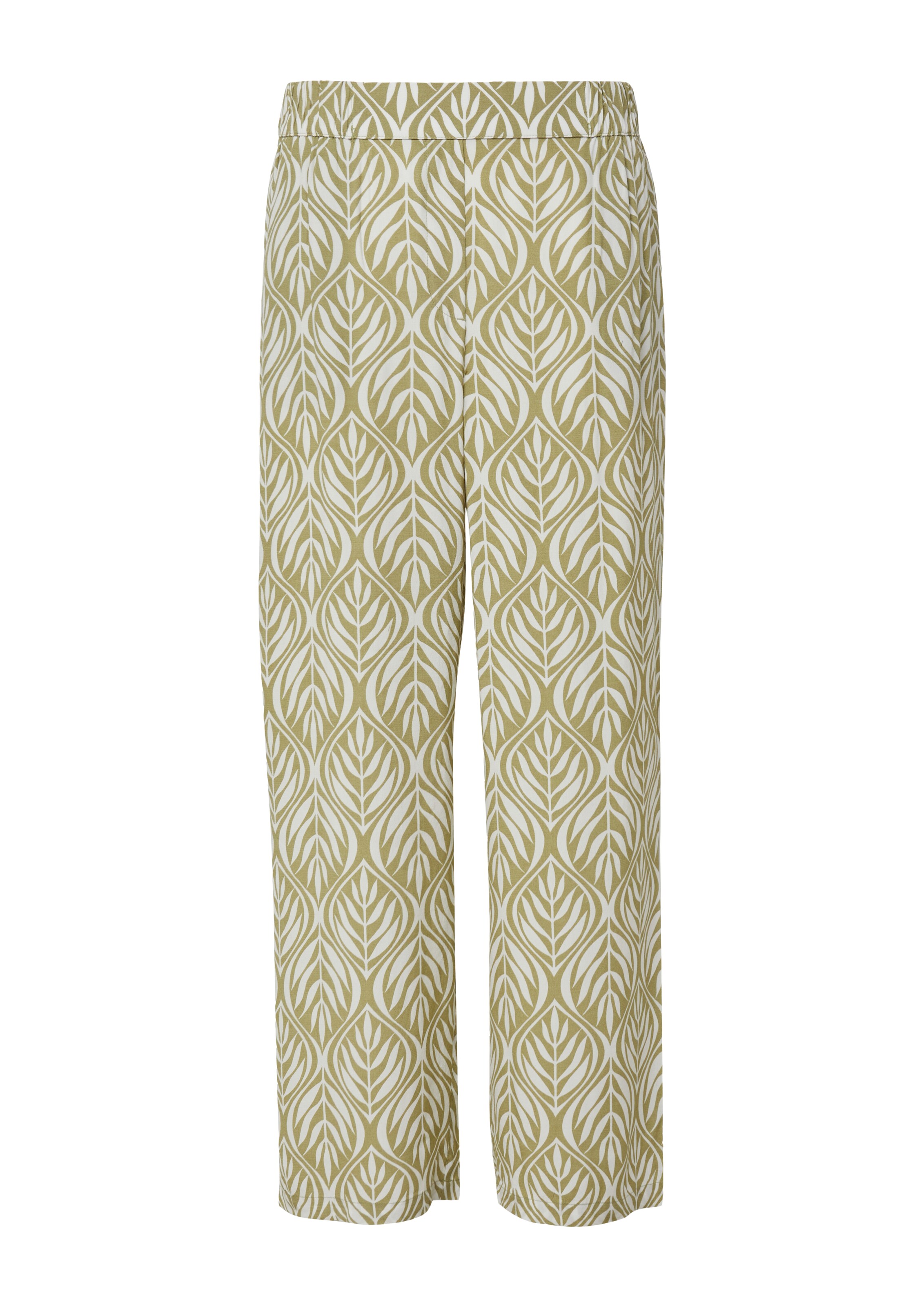 s.Oliver BLACK LABEL Wide Leg Hose in Grün: Vorderseite