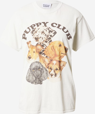 Vintage Supply Koszulka w kolorze brązowy / koniakowy / czarny / białym, Podgląd produktu