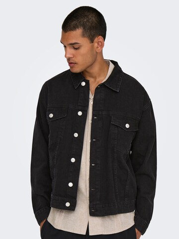 Giacca di mezza stagione 'ONSJUST' di Only & Sons in nero