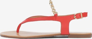 Kazar T-bar sandals in Red: front