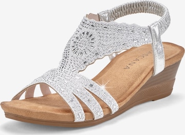 Sandales LASCANA en argent : devant