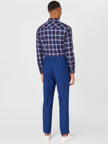 Regular Pantalon à plis 'Lenon' BOSS en bleu