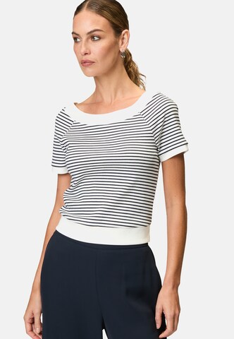 zero Streifenshirt mit Raglan Ärmel in Weiß: Vorderseite