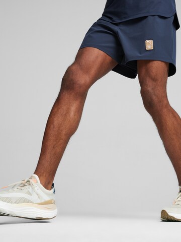 PUMA Normální Sportovní kalhoty 'First Mile' – modrá: přední strana