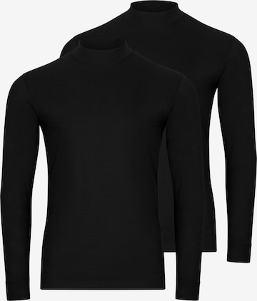 Ragman Shirt 'Basic' in Zwart: voorkant