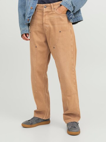 Wide Leg Jean 'Alex Carpenter' JACK & JONES en marron : devant