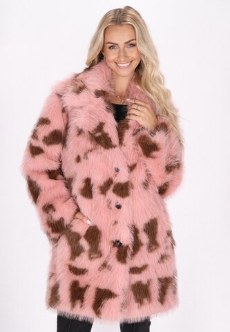 IZIA Winter coat in Pink: front
