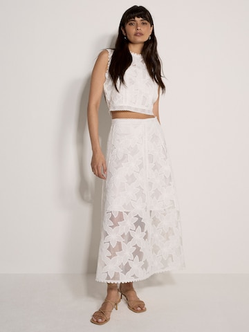 Chemisier Apricot en blanc