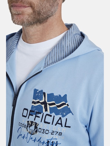 Jan Vanderstorm Zip-Up Hoodie 'Ingi' in Blue