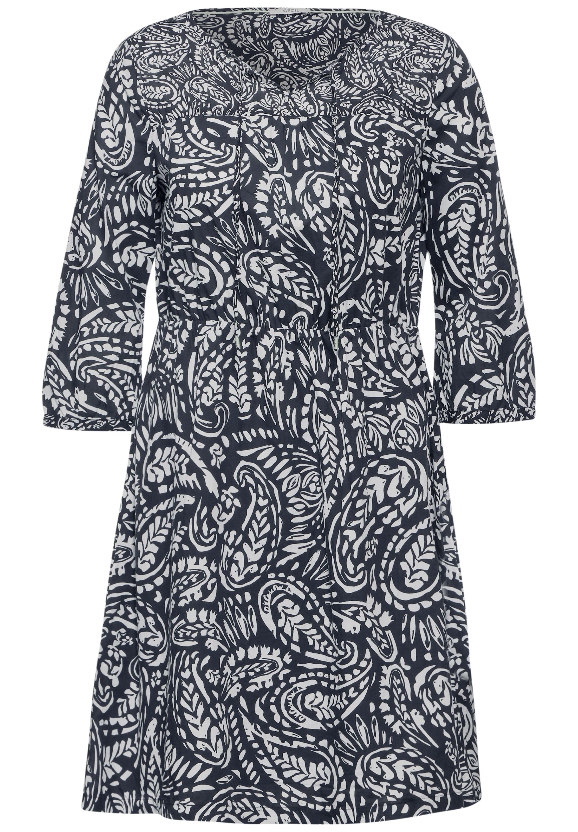 CECIL Blusenkleid in Schwarz: Vorderseite