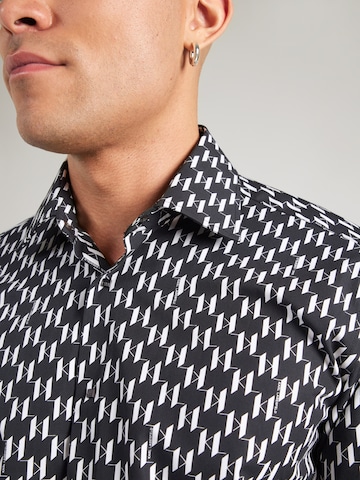 Coupe regular Chemise Karl Lagerfeld en noir