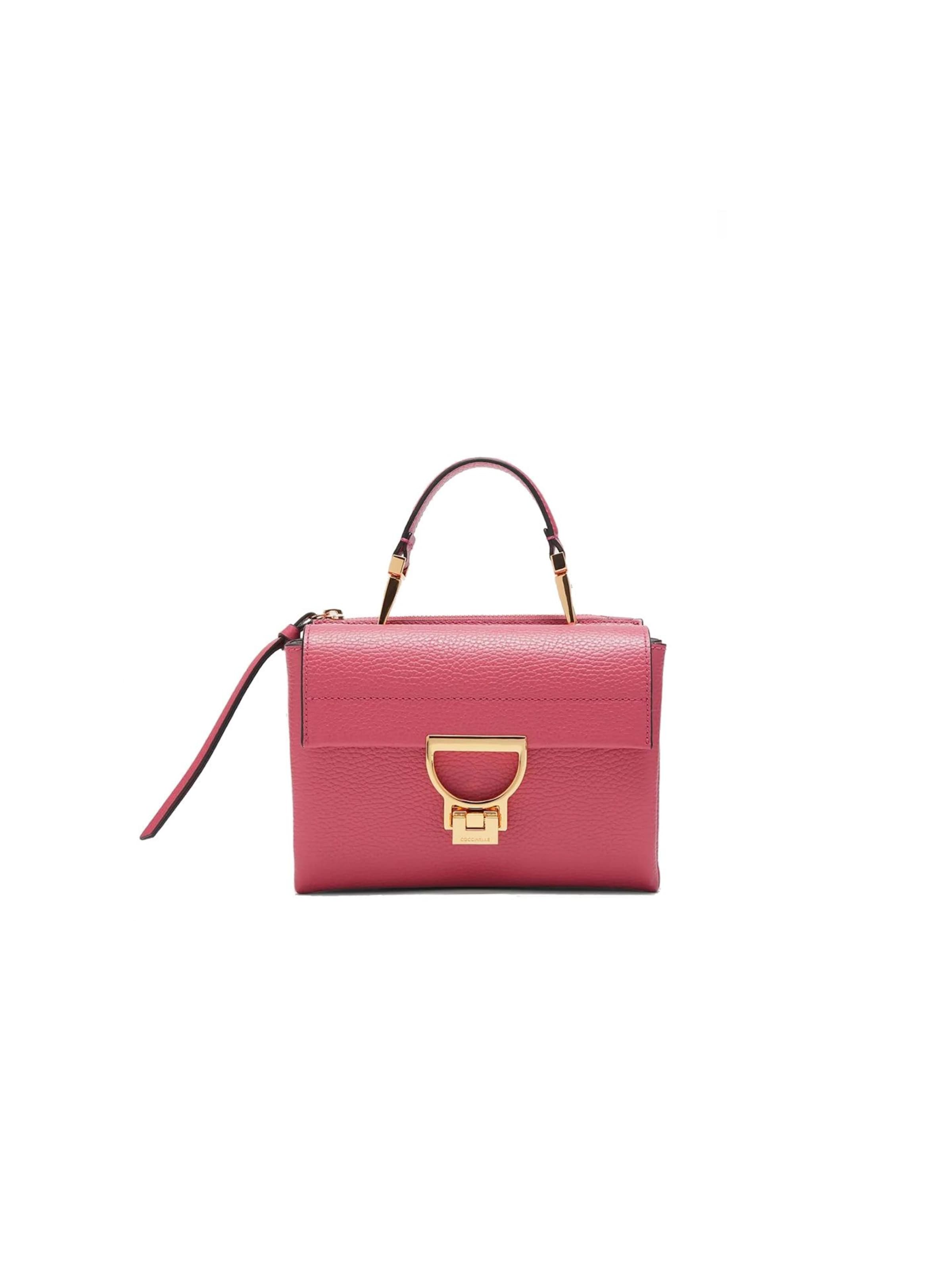 Coccinelle Schoudertas 'Arlettis Handbag Grained Leather' in Roze: voorkant