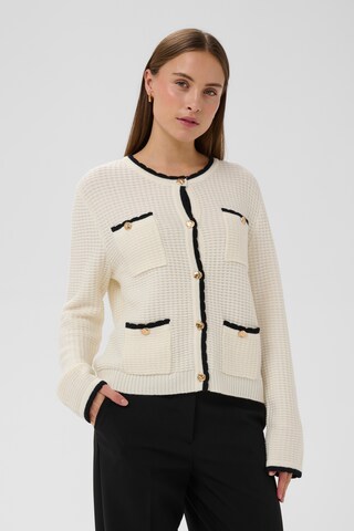 SOAKED IN LUXURY - Cárdigan 'SLNobilo' en blanco: frente