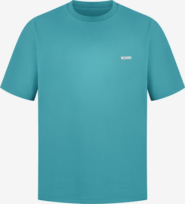 Smilodox Basic T-Shirt Ilyas in Blau: Vorderseite