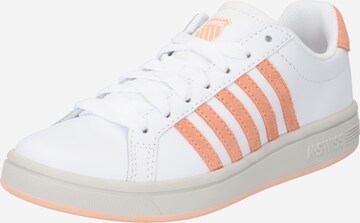 Baskets basses 'Court Tiebreak' K-SWISS en blanc : devant