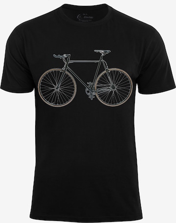 Cotton Prime Shirt 'Bike - Fahrrad' in Black: front