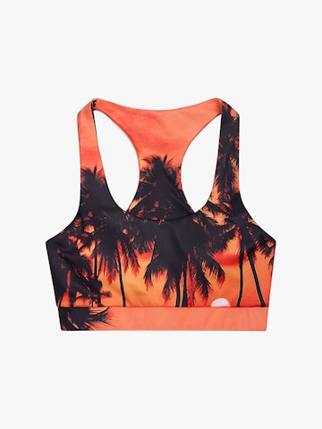 Bustier Soutien-gorge de sport 'Tropical Sunset Bra top' BLUE SKY INN en orange : devant