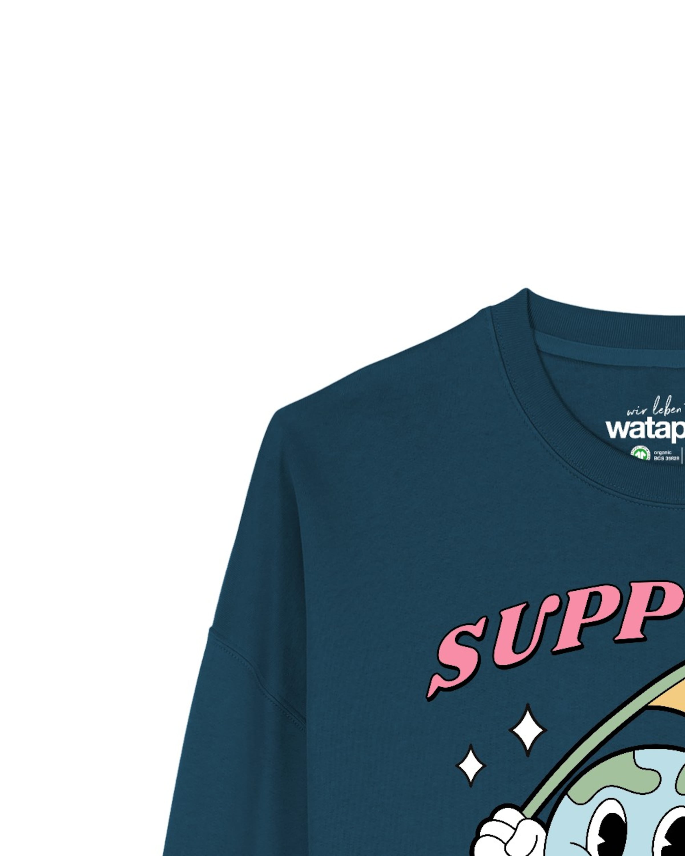 Watapparel Sweatshirt 'Support Local ' in Green